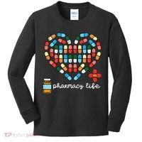 Valentines Day Pharmacy Life Pill Heart Pharmacist Kids Long Sleeve Shirt thumb 0