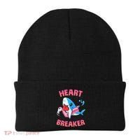 Valentines Day Pool Party Shark Heart Breaker Funny Funny Gift Beanie thumb 0