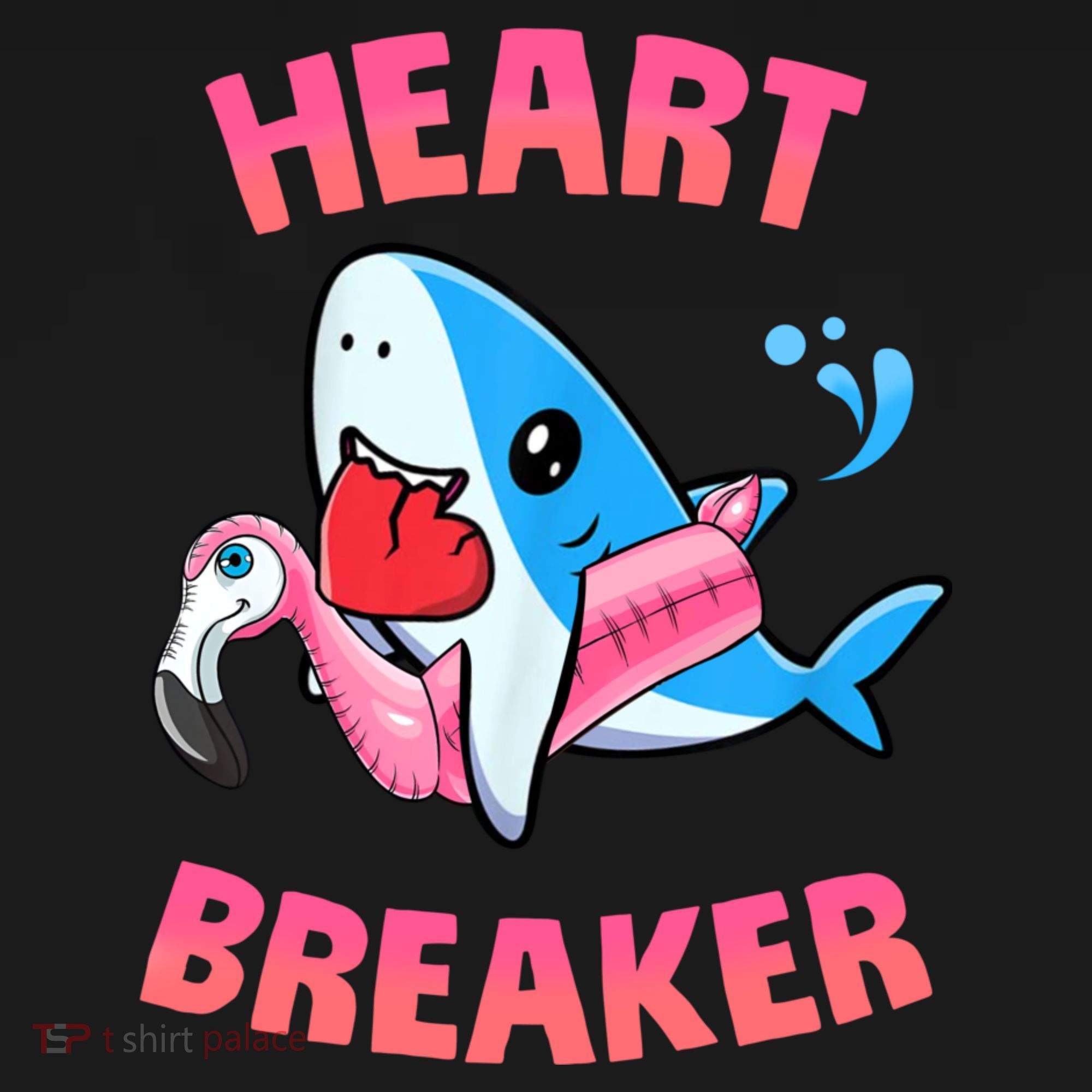 Valentines Day Pool Party Shark Heart Breaker Funny Funny Gift Ornament
