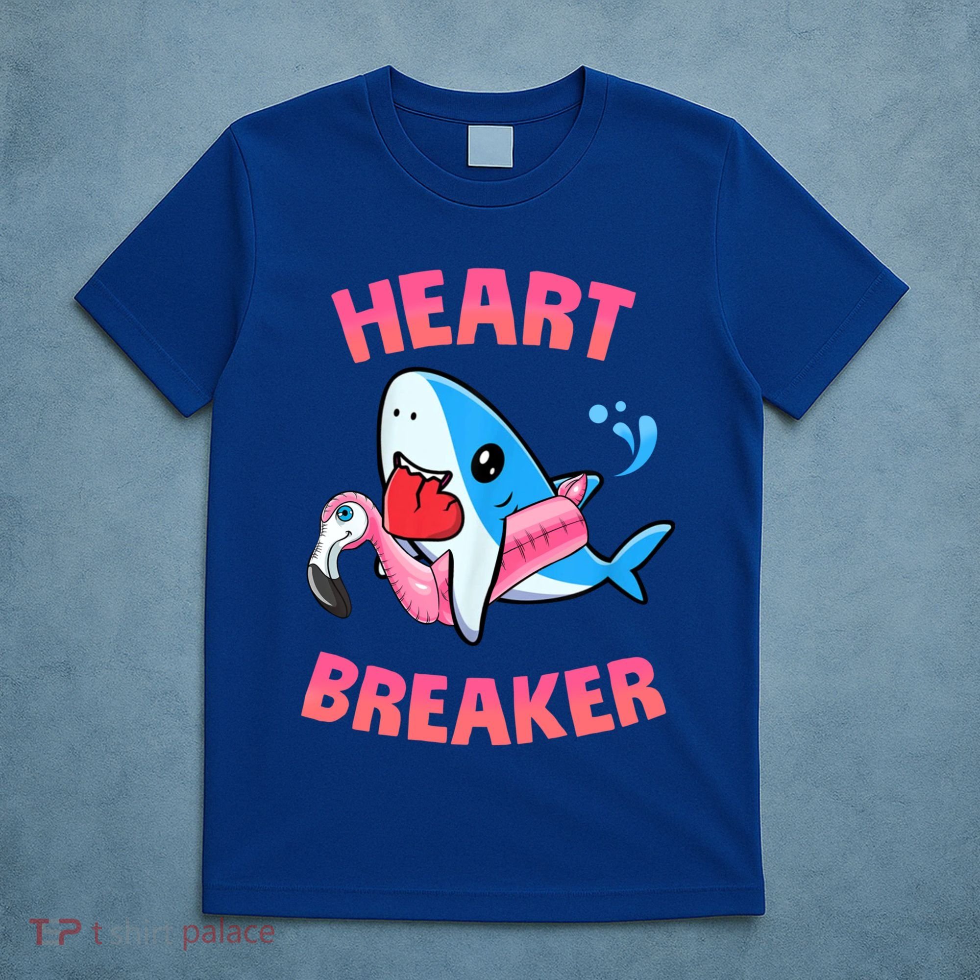 Valentines Day Pool Party Shark Heart Breaker Funny Funny Gift T-Shirt