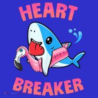Valentines Day Pool Party Shark Heart Breaker Funny Funny Gift T-Shirt thumb 7