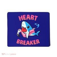 Valentines Day Pool Party Shark Heart Breaker Funny Funny Gift Mousepad thumb 0