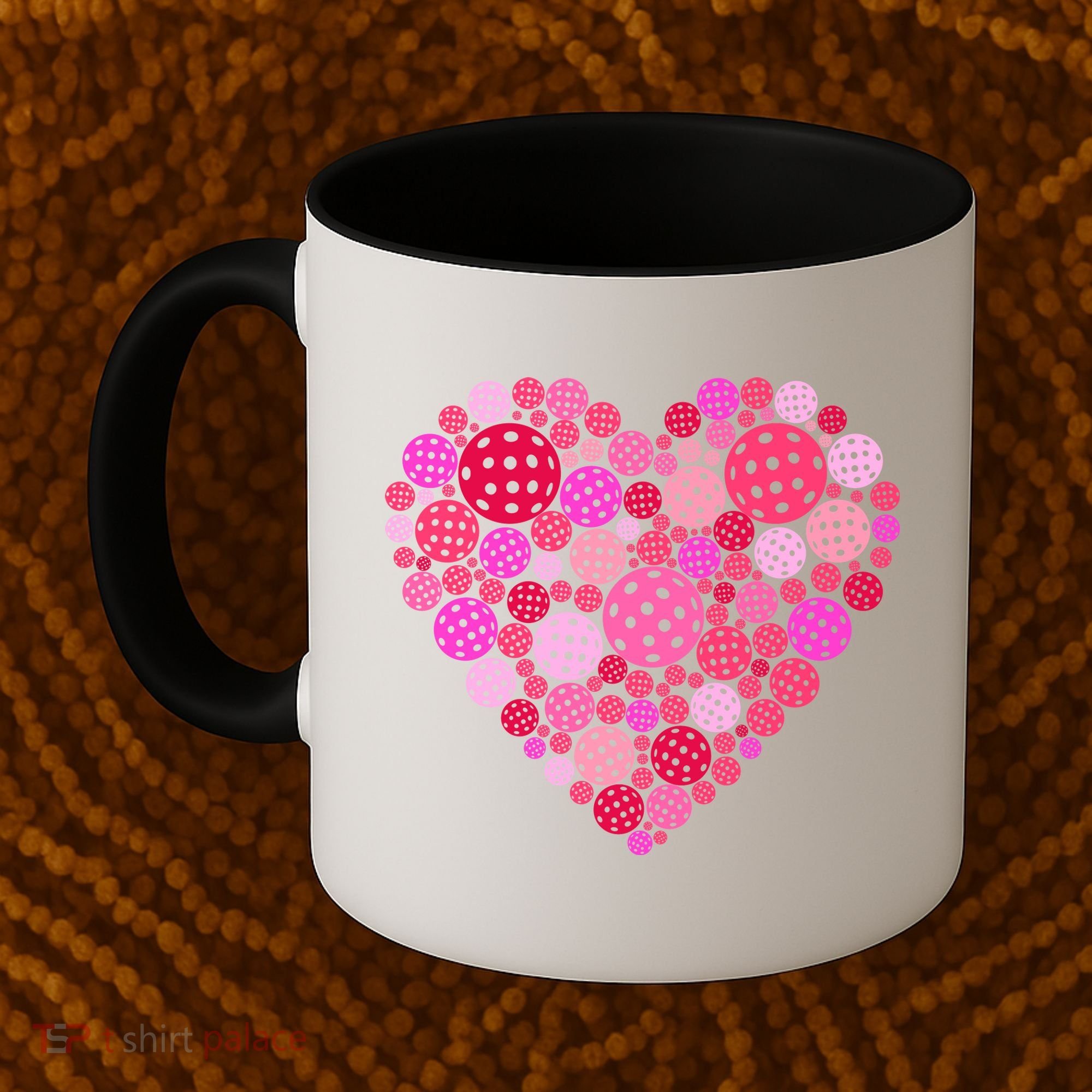 Valentines Day Pickleball Heart Love Pickleball Coffee Mug