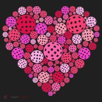 Valentines Day Pickleball Heart Love Pickleball Golf Towel thumb 3