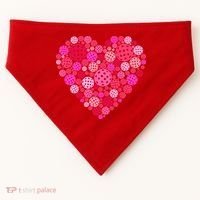 Valentines Day Pickleball Heart Love Pickleball USA-Made Doggie Bandana thumb 0