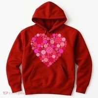 Valentines Day Pickleball Heart Love Pickleball Hoodie thumb 0