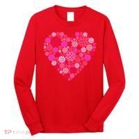 Valentines Day Pickleball Heart Love Pickleball Long Sleeve Shirt thumb 0
