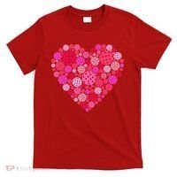 Valentines Day Pickleball Heart Love Pickleball T-Shirt thumb 0