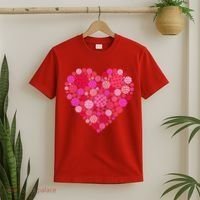 Valentines Day Pickleball Heart Love Pickleball T-Shirt thumb 2
