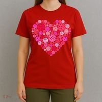 Valentines Day Pickleball Heart Love Pickleball T-Shirt thumb 4