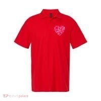 Valentines Day Pickleball Heart Love Pickleball Polo thumb 0