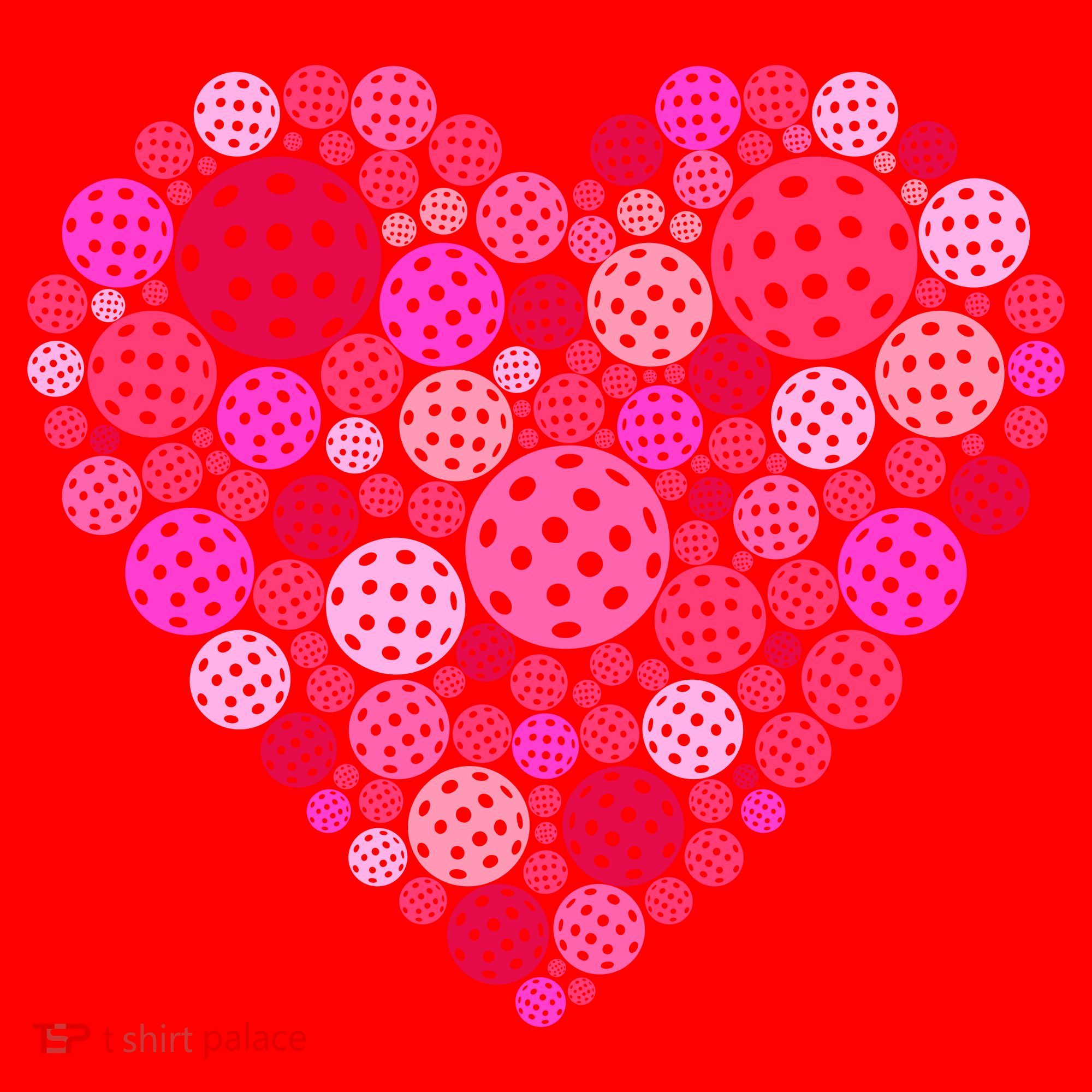 Valentines Day Pickleball Heart Love Pickleball Mousepad