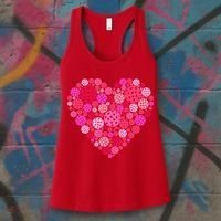 Valentines Day Pickleball Heart Love Pickleball Women's Tank Top thumb 3