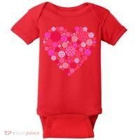 Valentines Day Pickleball Heart Love Pickleball Baby Bodysuit thumb 0
