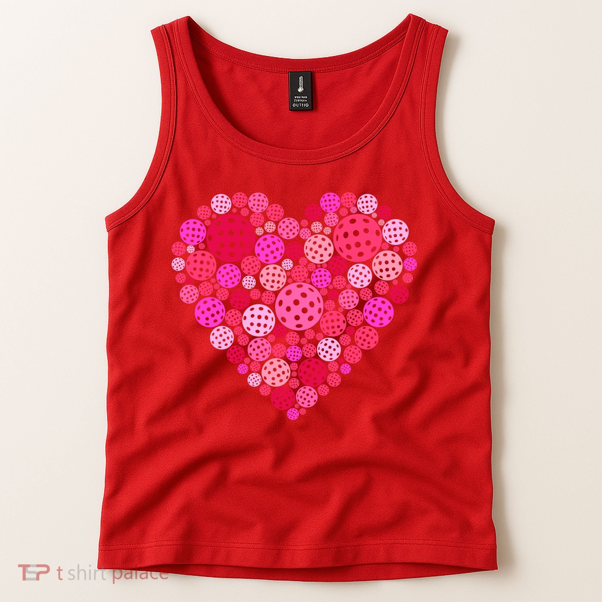 Valentines Day Pickleball Heart Love Pickleball Tank Top
