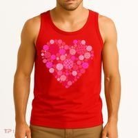 Valentines Day Pickleball Heart Love Pickleball Tank Top thumb 3