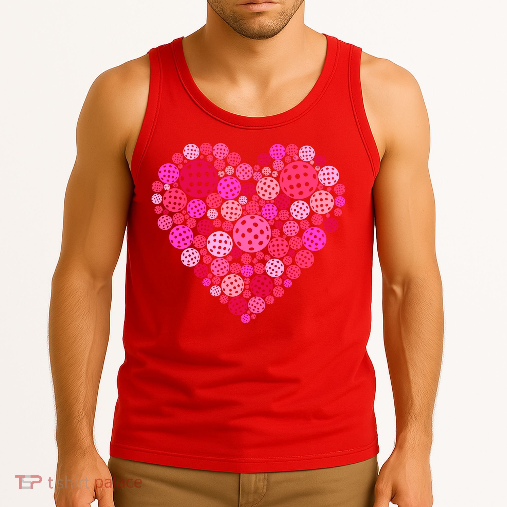 Valentines Day Pickleball Heart Love Pickleball Tank Top