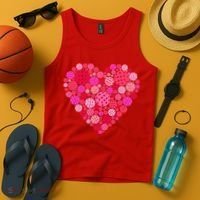 Valentines Day Pickleball Heart Love Pickleball Tank Top thumb 4