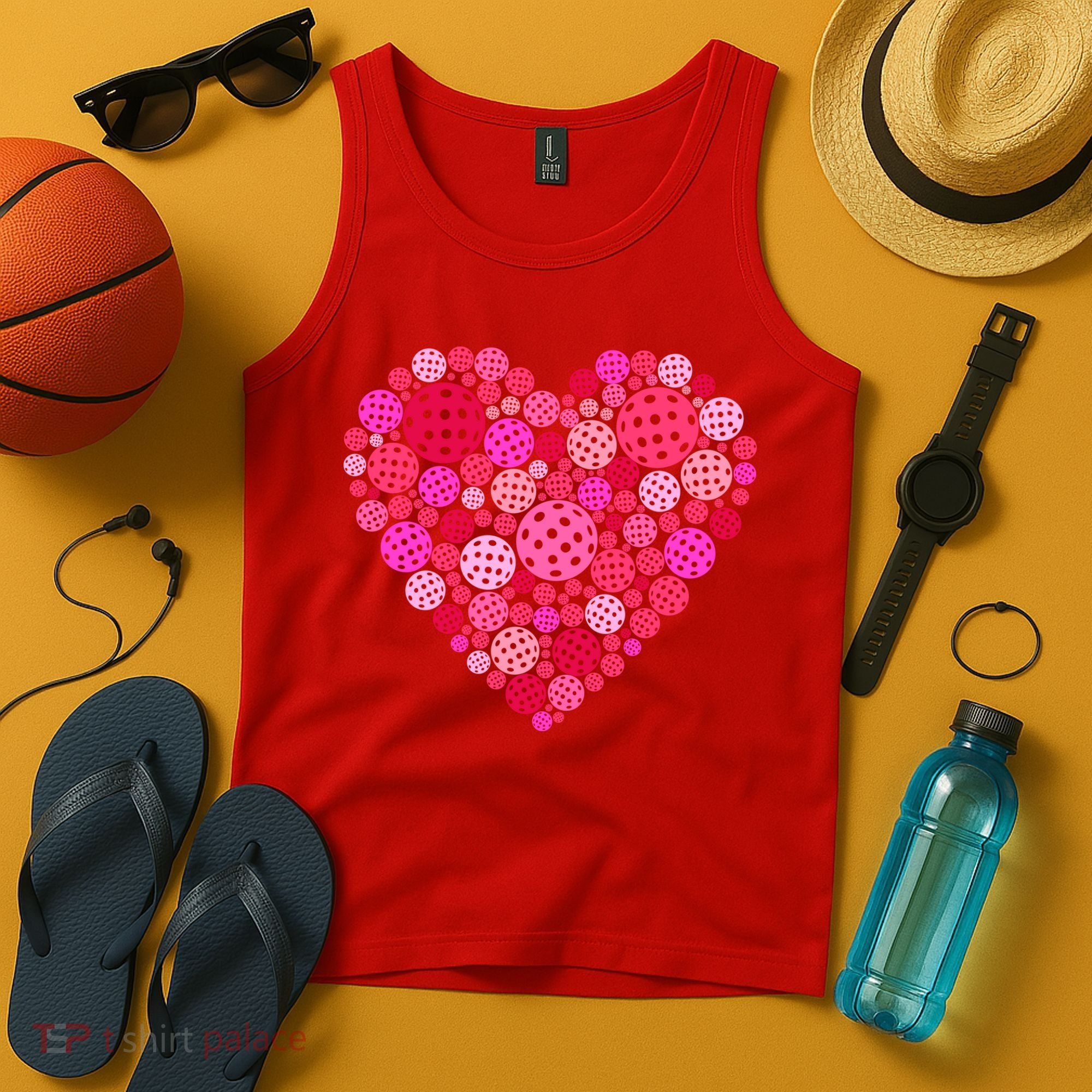 Valentines Day Pickleball Heart Love Pickleball Tank Top