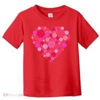 Valentines Day Pickleball Heart Love Pickleball Toddler T-Shirt thumb 0