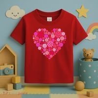 Valentines Day Pickleball Heart Love Pickleball Toddler T-Shirt thumb 3