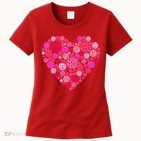 Valentines Day Pickleball Heart Love Pickleball Women's T-Shirt thumb 0