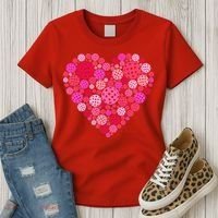 Valentines Day Pickleball Heart Love Pickleball Women's T-Shirt thumb 3