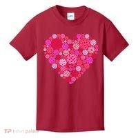 Valentines Day Pickleball Heart Love Pickleball Kids T-Shirt thumb 0
