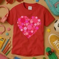 Valentines Day Pickleball Heart Love Pickleball Kids T-Shirt thumb 3