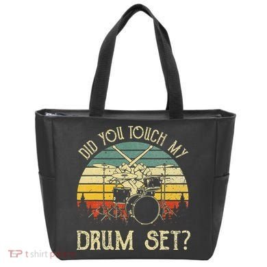 Vintage Drummer Percussion Drums Did You Touch My Drum Set Tote Bag