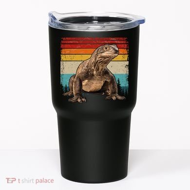 Vintage Distressed Retro Style Cool Komodo Dragon Tumbler