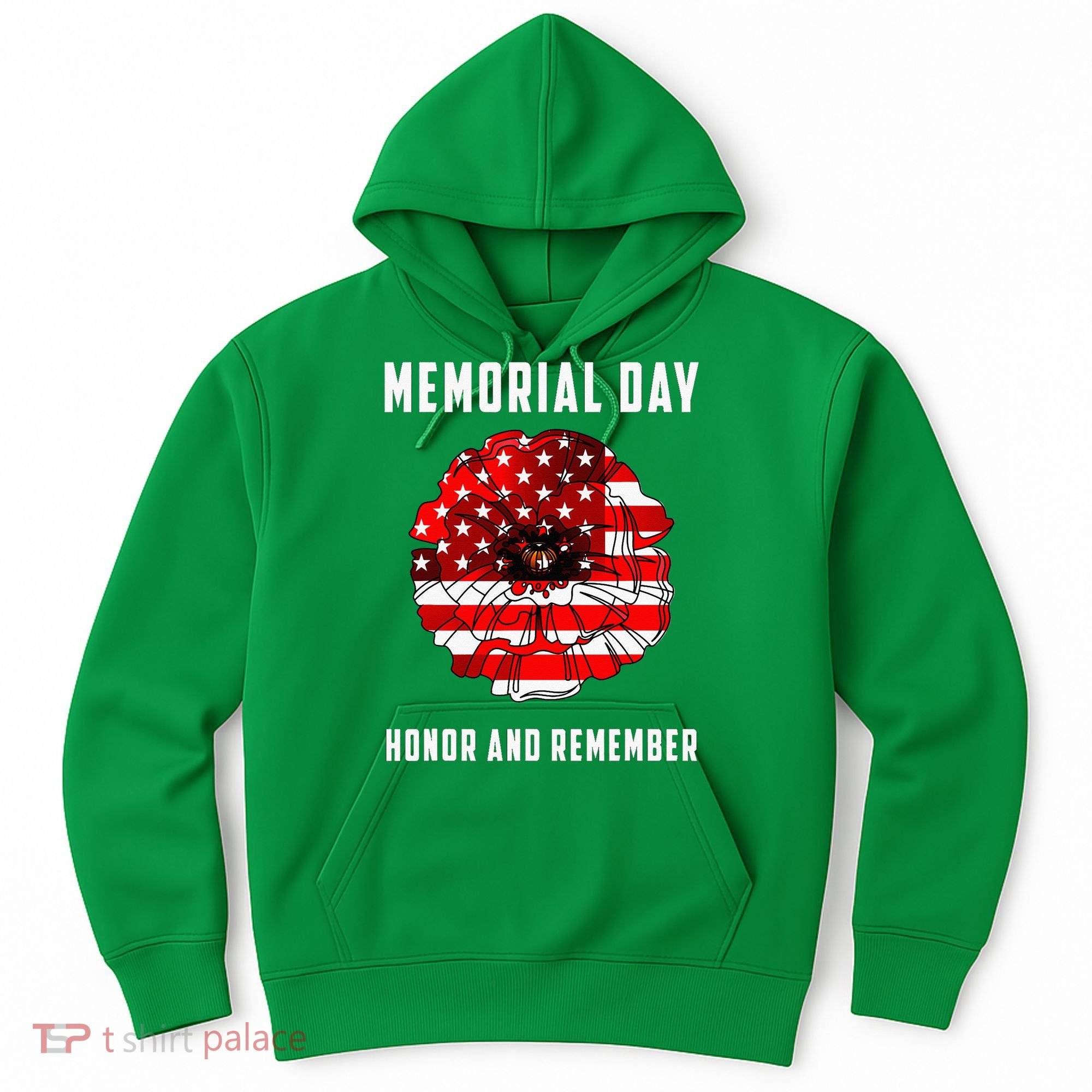 Veterans Day Red Poppy Flower Usa Memorial Day Hoodie