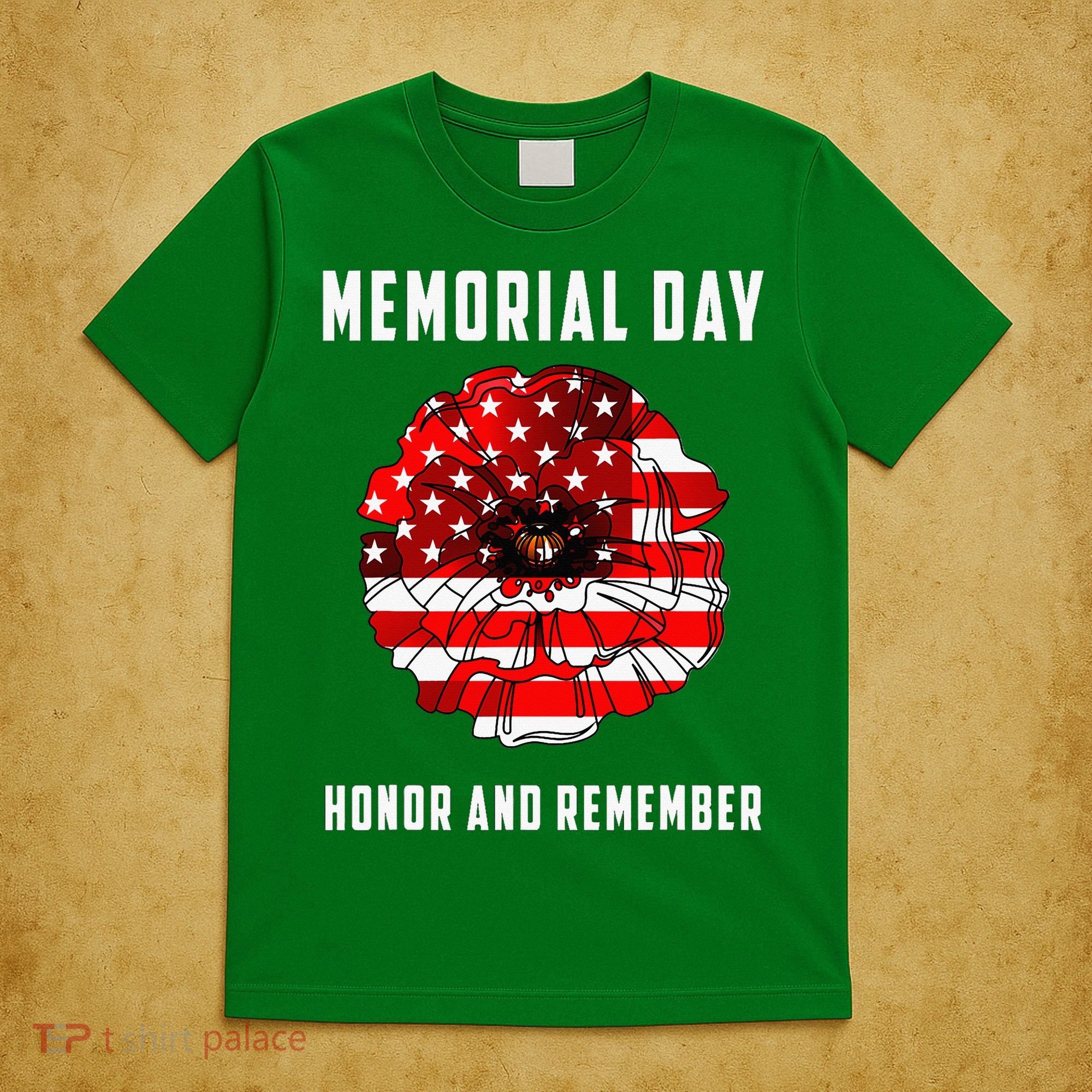 Veterans Day Red Poppy Flower Usa Memorial Day T-Shirt
