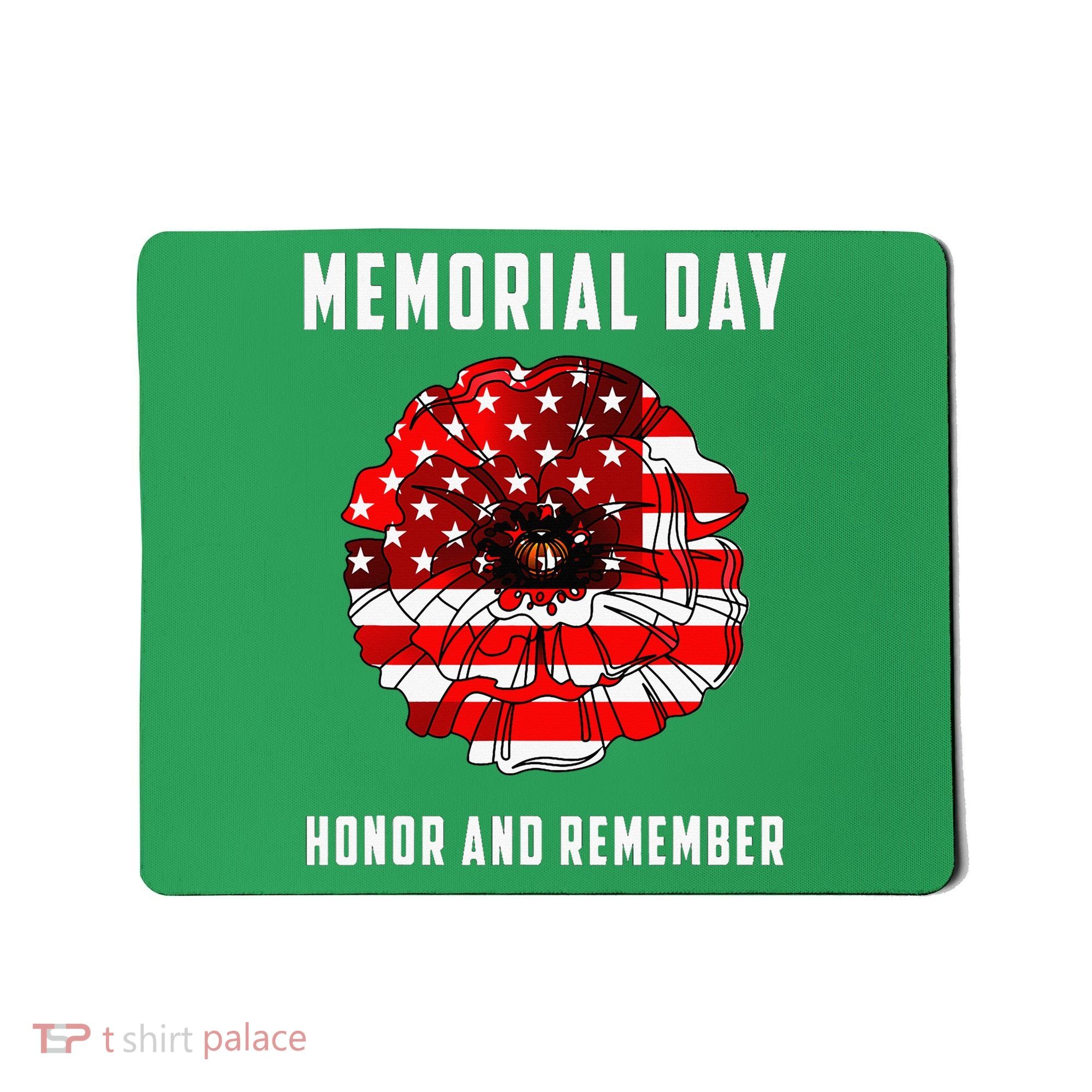 Veterans Day Red Poppy Flower Usa Memorial Day Mousepad