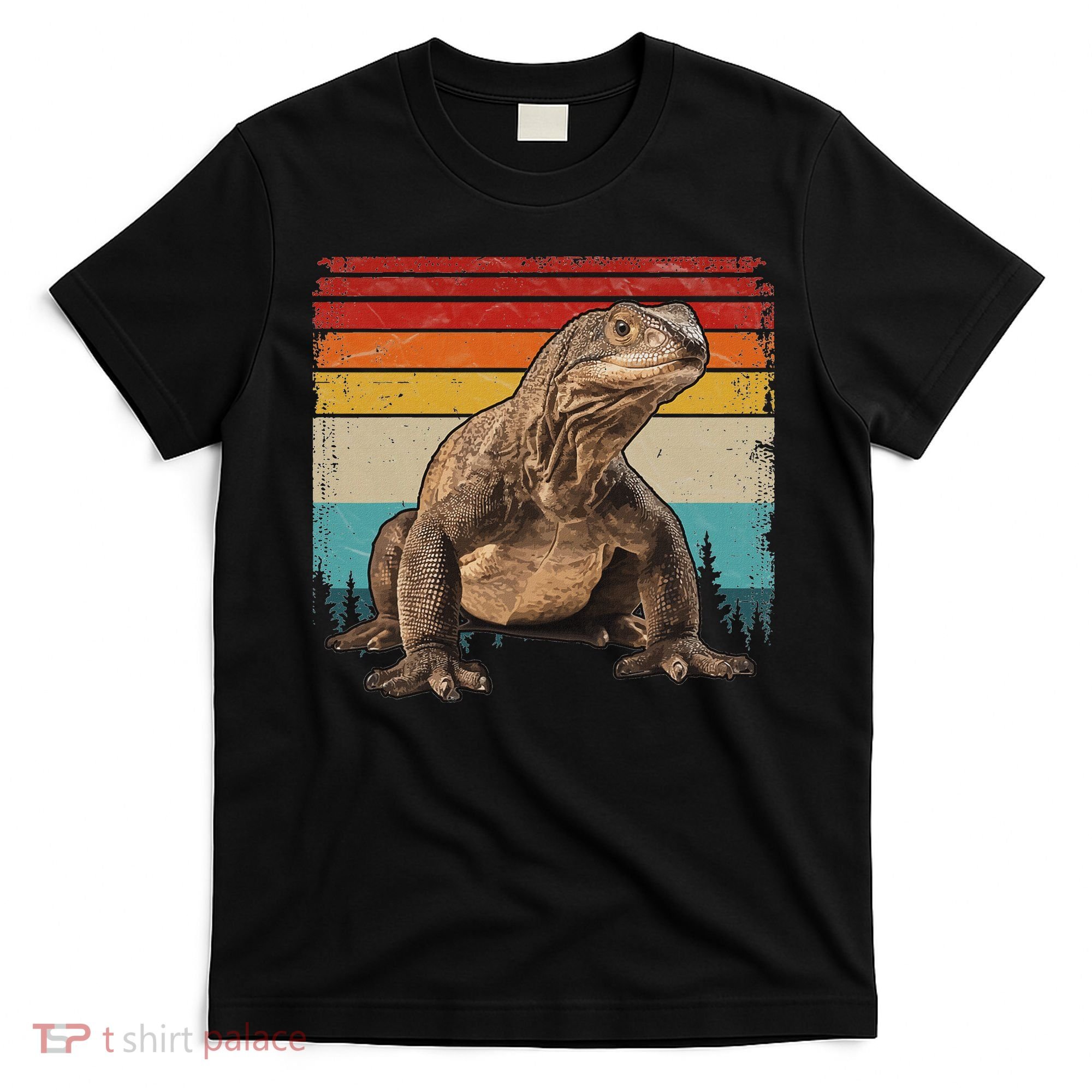 Vintage Distressed Retro Style Cool Komodo Dragon T-Shirt