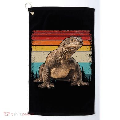Vintage Distressed Retro Style Cool Komodo Dragon Golf Towel