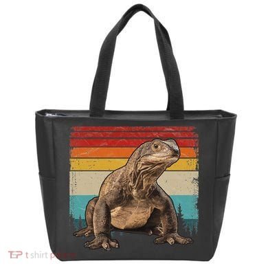 Vintage Distressed Retro Style Cool Komodo Dragon Tote Bag