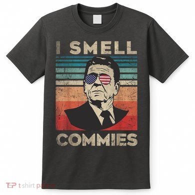 Vintage Distressed Retro Reagan President I Smell Commies T-Shirt