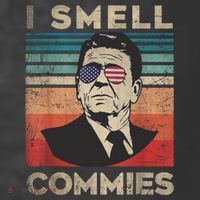 Vintage Distressed Retro Reagan President I Smell Commies T-Shirt thumb 5