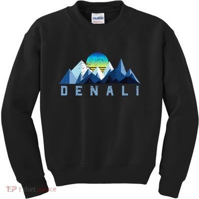 Vintage Denali Retro National Park Geometric Kids Sweatshirt