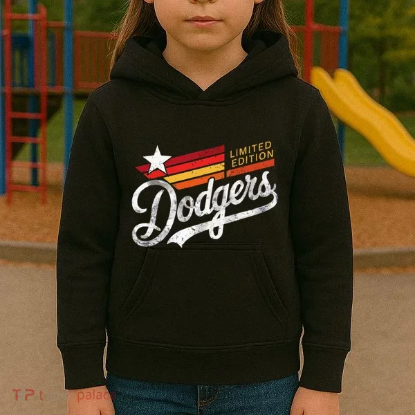 Vintage Dodgers Retro Kids Hoodie