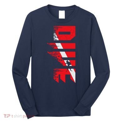 Vintage Distressed Scuba Diving Long Sleeve Shirt