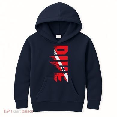 Vintage Distressed Scuba Diving Kids Hoodie