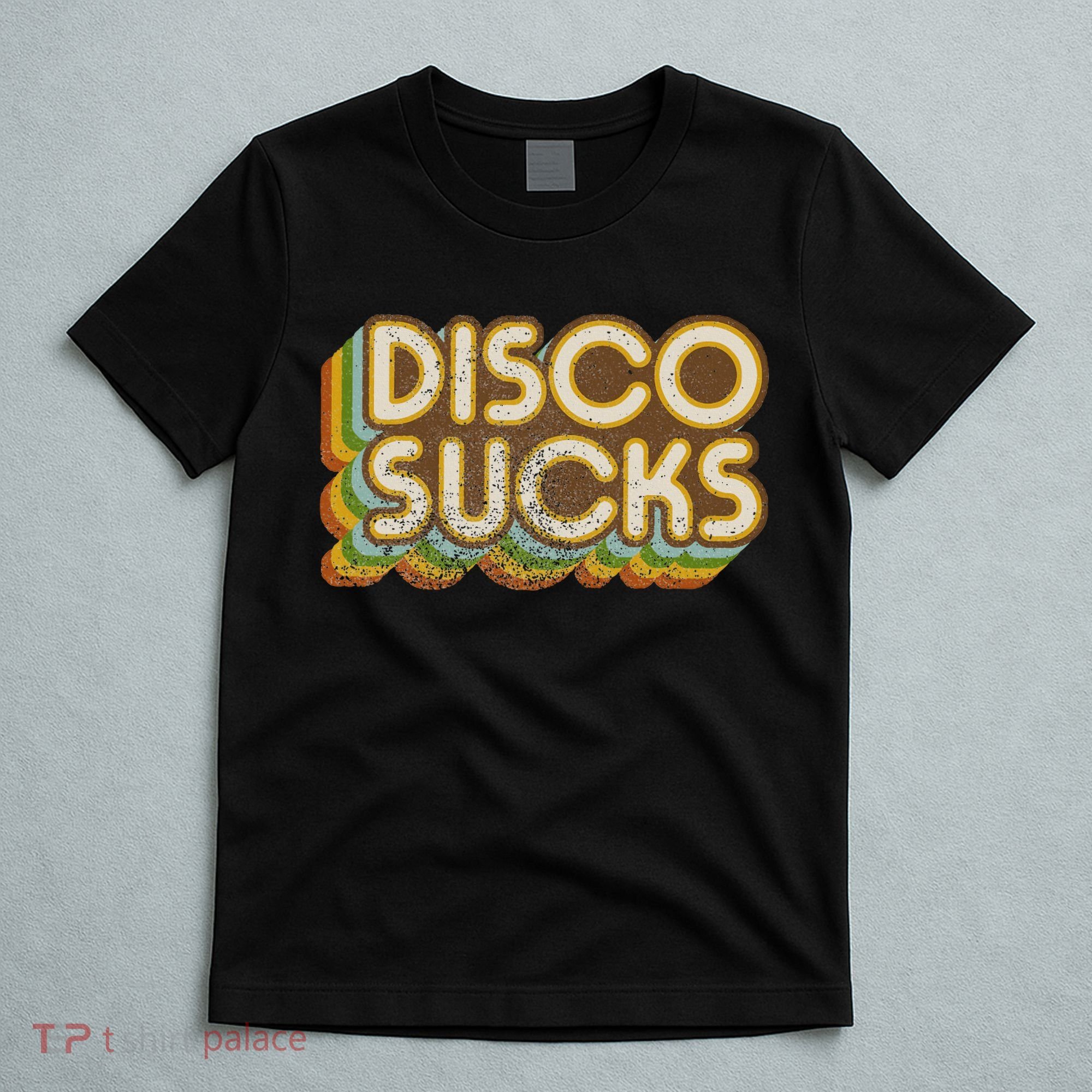 Vintage Disco Sucks Retro 1970s Dancing Music Distressed T-Shirt