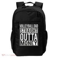 Volleyball Dad Straight Outta Money Gift I Funny Gift Idea Gift Backpack thumb 0