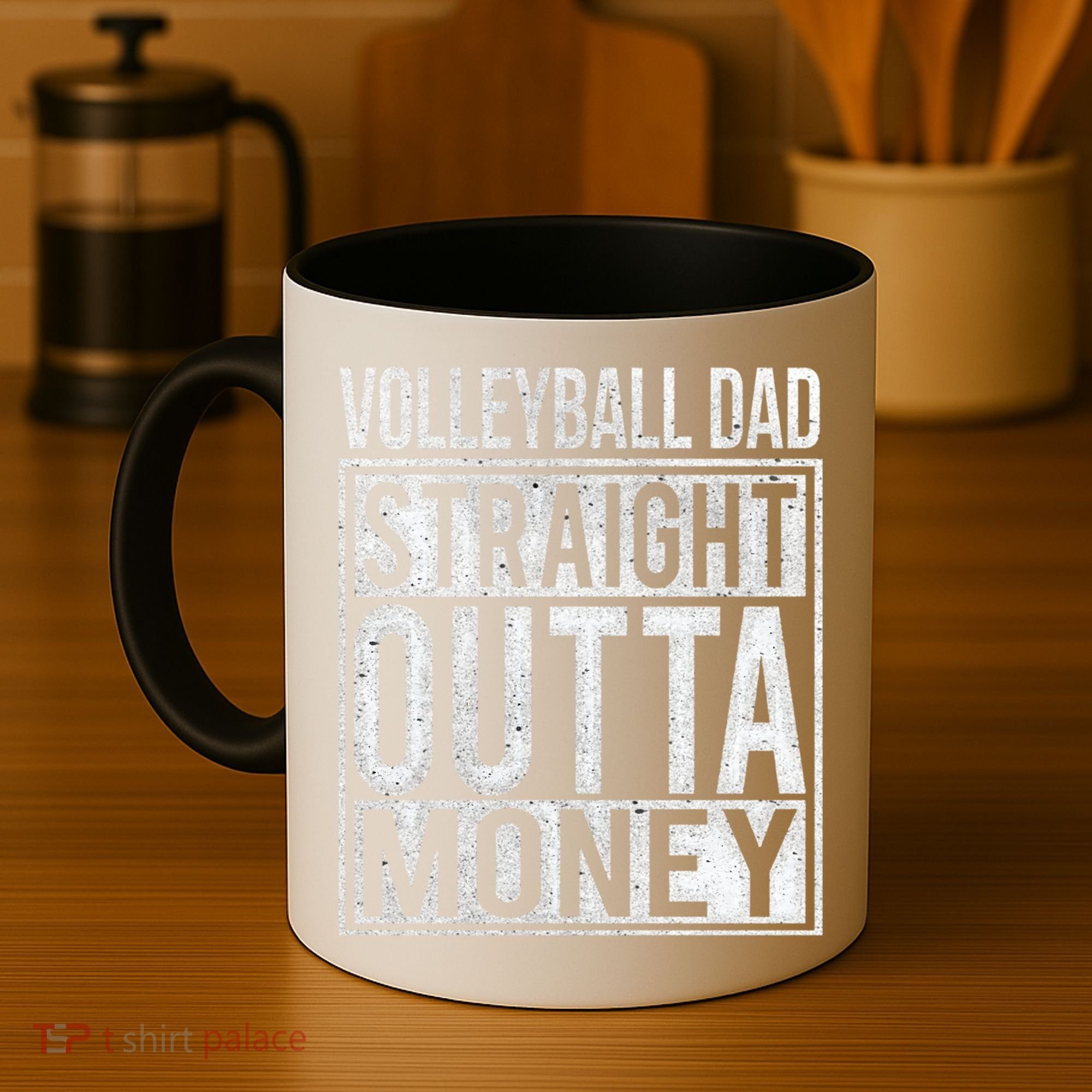 Volleyball Dad Straight Outta Money Gift I Funny Gift Idea Gift Coffee Mug