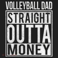 Volleyball Dad Straight Outta Money Gift I Funny Gift Idea Gift Golf Towel thumb 3