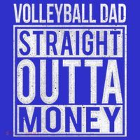 Volleyball Dad Straight Outta Money Gift I Funny Gift Idea Gift Coaster thumb 2