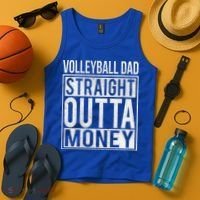 Volleyball Dad Straight Outta Money Gift I Funny Gift Idea Gift Tank Top thumb 4
