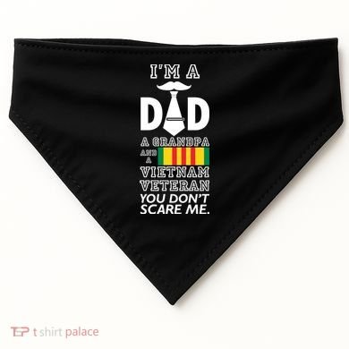 Dad Vietnam Veteran USA-Made Doggie Bandana